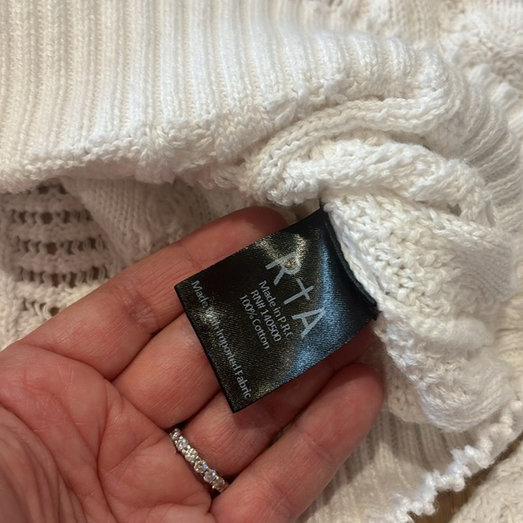RtA White Off-Shoulder Sweater - Picture 6 of 8